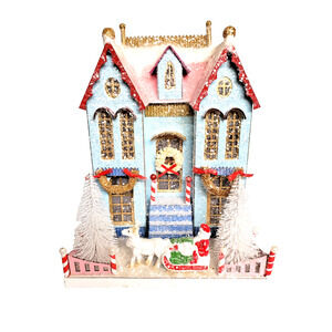 Holiday House Cody Foster Large 13.5" Putz Festive Mansion HOU-312 Collectible